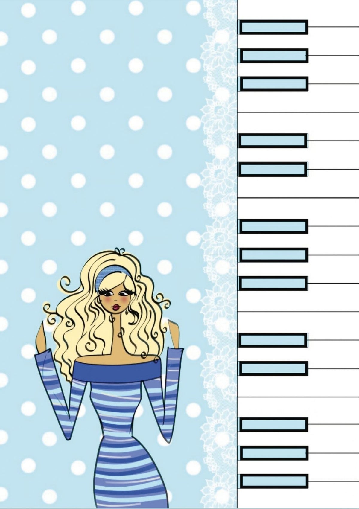 BLUE GIRL A5 JOURNAL